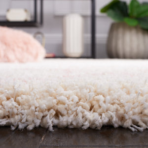 Safavieh Hudson Shag Area Rug - Luxurious Softness With Geometric Elegance For Modern Home Decor Upgrade Ivory ,Pink Polypropylene Sgh282p-4