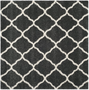 Safavieh Hudson Plush Shag Runner 2'3"X14' Dark Grey Ivory — 1.75" Pile, Power-Loomed Turkey, Durable Easy-Clean SGH283G-214