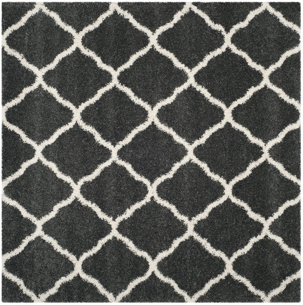 Safavieh Hudson Plush Shag Runner 2'3"X14' Dark Grey Ivory — 1.75" Pile, Power-Loomed Turkey, Durable Easy-Clean SGH283G-214