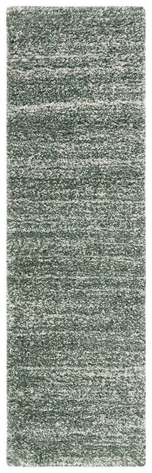 Safavieh Hudson Lush And Cozy Shag Rug From Turkey - Elegant Home Decor For Comfort And Style Upgrade Green ,Ivory Polypropylene Sgh295e-26