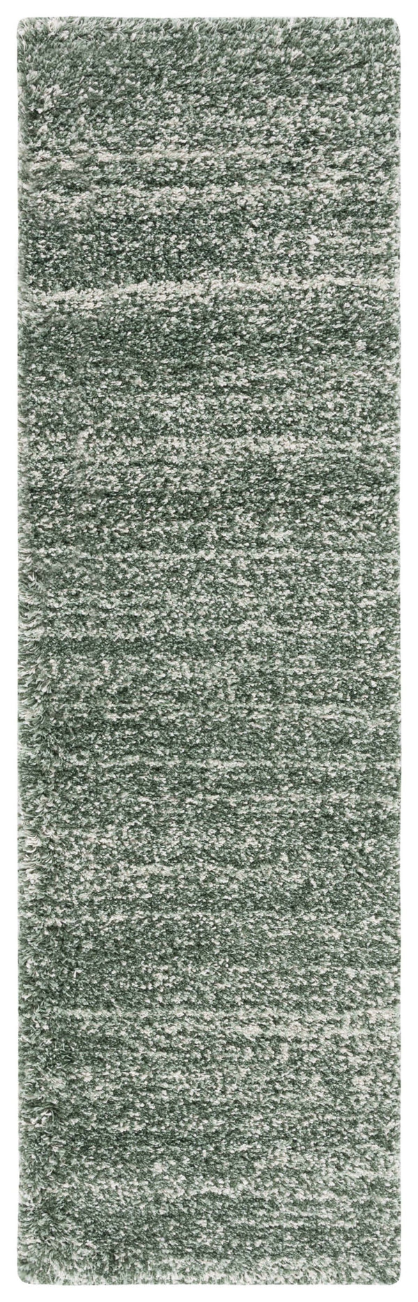 Safavieh Hudson Lush And Cozy Shag Rug From Turkey - Elegant Home Decor For Comfort And Style Upgrade Green ,Ivory Polypropylene Sgh295e-26