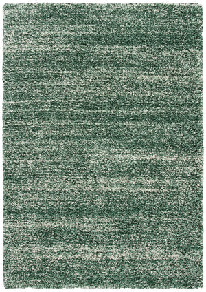 Safavieh Hudson Plush Green And Ivory Shag Rug — Flokati-Style High Pile, Stain-Resistant Power-Loomed Round 4'-0" x 4'-0" SGH295E-4R