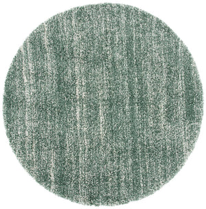 Safavieh Hudson Shag Flokati Area Rug In Green And Ivory — Plush 1.75" Pile, Durable Stain-Resistant Polypropylene (96) 4'-0" x 4'-0" SGH295E-4SQ