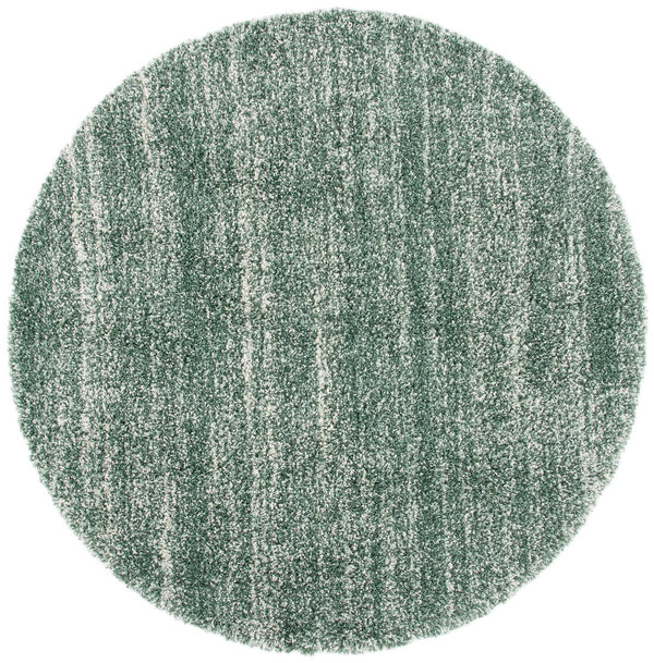 Safavieh Hudson Shag Flokati Area Rug In Green And Ivory — Plush 1.75" Pile, Durable Stain-Resistant Polypropylene (96) 4'-0" x 4'-0" SGH295E-4SQ
