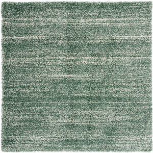 Safavieh Hudson Lush And Cozy Shag Rug From Turkey - Elegant Home Decor For Comfort And Style Upgrade Green ,Ivory Polypropylene Sgh295e-26