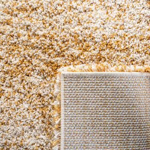 Safavieh Hudson Lush And Cozy Shag Rug From Turkey - Elegant Home Decor For Comfort And Style Upgrade Ivory ,Gold Polypropylene Sgh295g-9