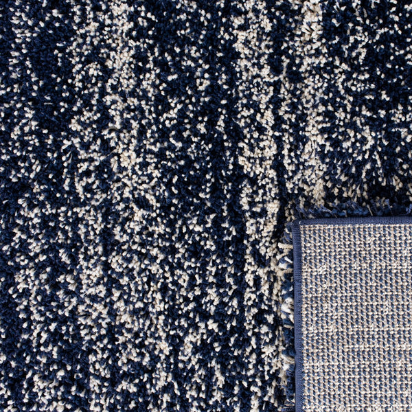 Safavieh Hudson Shag 295 Power Loomed Shag Rug Navy / Ivory 4' x 4' Square