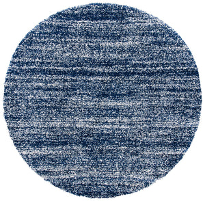Safavieh Hudson Plush Shag Runner Navy Ivory — Luxurious 1¾" Pile, Power-Loomed, Stain-Resistant Comfort For Hallways 2'-3" x 10'-0" SGH295N-210