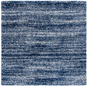 Safavieh Hudson Plush Shag Runner Navy Ivory — Luxurious 1¾" Pile, Power-Loomed, Stain-Resistant Comfort For Hallways 2'-3" x 10'-0" SGH295N-210