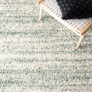 Safavieh Hudson Lush And Cozy Shag Rug From Turkey - Elegant Home Decor For Comfort And Style Upgrade Ivory ,Green Polypropylene Sgh295x-3