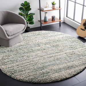 Safavieh Hudson Lush And Cozy Shag Rug From Turkey - Elegant Home Decor For Comfort And Style Upgrade Ivory ,Green Polypropylene Sgh295x-3