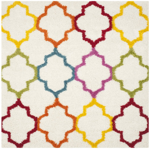 Safavieh Safavieh Kids Shag Rug - Soft, Cozy, And Stylish Floor Decor For Playrooms And Children's Spaces Ivory ,Multi Polypropylene Pile Sgk569a-211