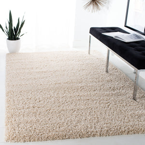 Safavieh Laguna Plush 2" Shag Rug Square Beige — Power-Loomed Turkey, Durable Poly-Jute Blend, Cozy Texture 3'-0" x 3'-0" SGL303B-3SQ