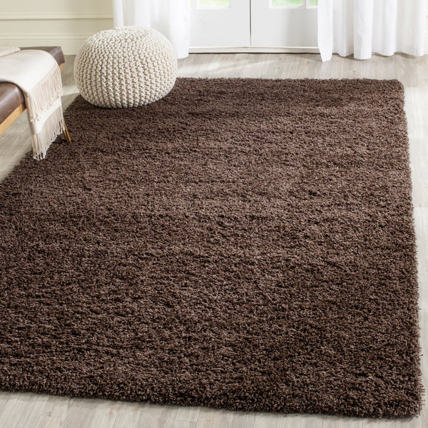 Safavieh Laguna Plush Shag Area Rug — 2" Pile Deep Brown, Durable Power-Loomed Comfort For Cozy Spaces 2'-3" x 4'-0" SGL303F-24