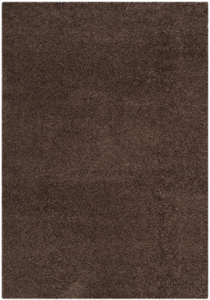 Safavieh Laguna Plush Shag Rug In Rich Brown — 2" Pile Turkish Power-Loomed Luxury For Cozy Living Spaces 4'-0" x 4'-0" SGL303F-4SQ
