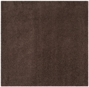 Safavieh Laguna Luxurious Round Shag Rug In Deep Brown — 2" High-Loft Plush Polypropylene For Cozy Rooms 4'-0" x 4'-0" SGL303F-4R