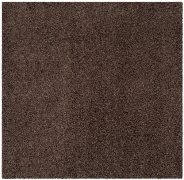 Safavieh Laguna Luxurious Round Shag Rug In Deep Brown — 2" High-Loft Plush Polypropylene For Cozy Rooms 4'-0" x 4'-0" SGL303F-4R