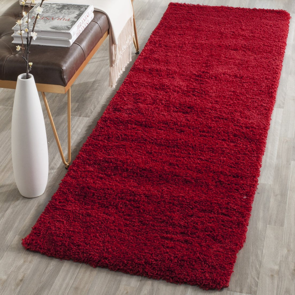 Safavieh Laguna Plush Red Shag Rug With 2" Pile — Luxurious Handcrafted Texture, Durable Power‑Loomed Comfort 2'-0" x 3'-0" SGL303H-2