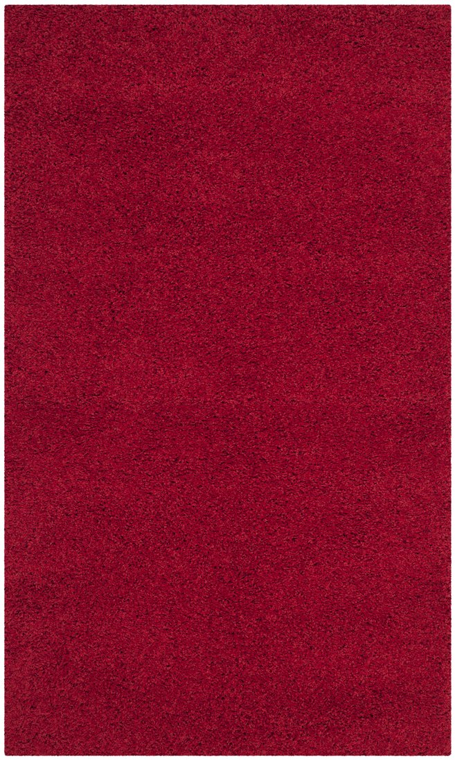 Safavieh Laguna Shag Area Rug – Luxurious Touch For Your Space, Exquisite Turkish Craftsmanship & Comfort Red Polypropylene Pile Sgl303h-5r