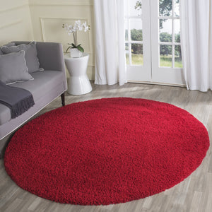 Safavieh Laguna Shag Area Rug – Luxurious Touch For Your Space, Exquisite Turkish Craftsmanship & Comfort Red Polypropylene Pile Sgl303h-5r
