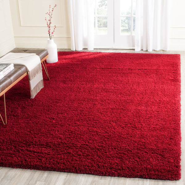 Safavieh Laguna Shag Area Rug – Luxurious Touch For Your Space, Exquisite Turkish Craftsmanship & Comfort Red Polypropylene Pile Sgl303h-5r