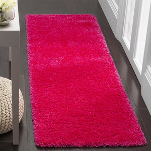 Safavieh Laguna Plush Shag Runner 2'3" X10' Fuchsia Flokati – 2" Pile, Power-Loomed Turkey, Stain-Resistant Comfort SGL303J-210