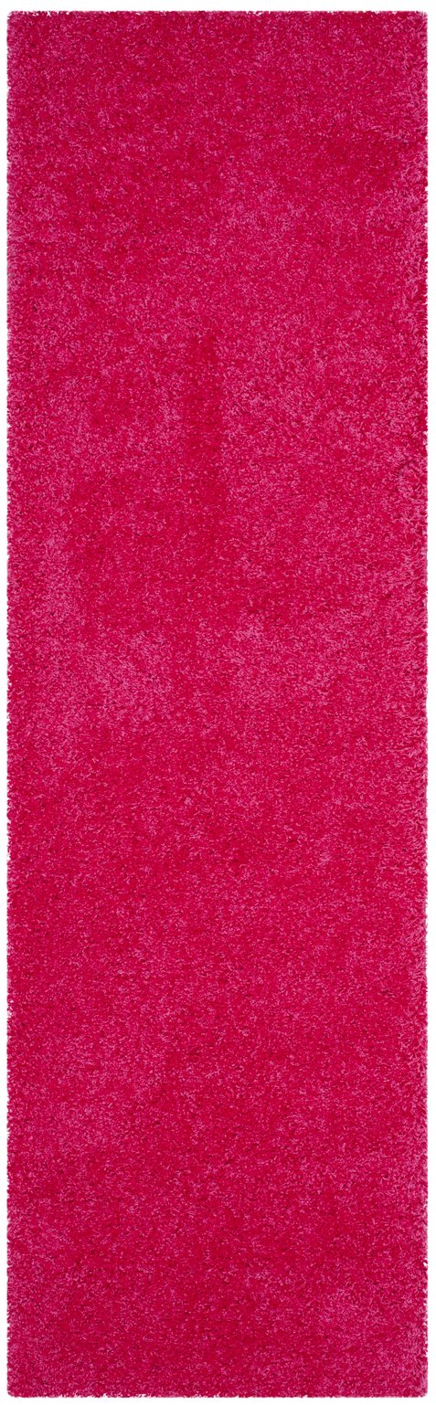 Safavieh Laguna Plush Shag Runner 2'3" X10' Fuchsia Flokati – 2" Pile, Power-Loomed Turkey, Stain-Resistant Comfort SGL303J-210