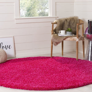 Safavieh Laguna Plush Shag Runner 2'3" X10' Fuchsia Flokati – 2" Pile, Power-Loomed Turkey, Stain-Resistant Comfort SGL303J-210