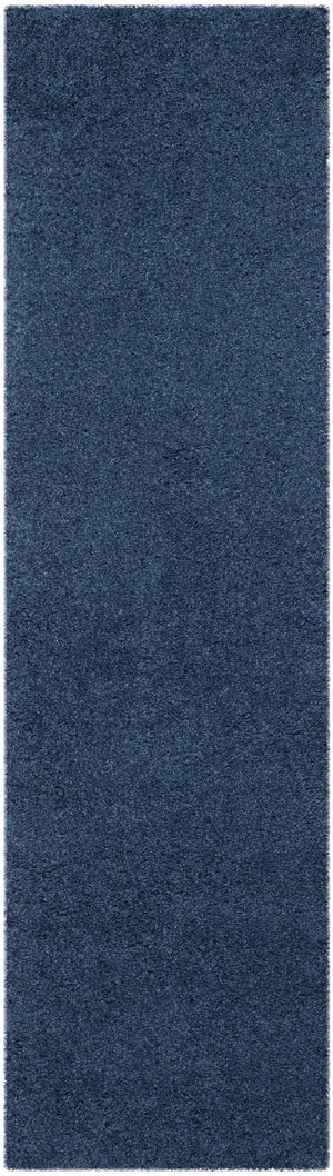 Safavieh Laguna Plush Shag Flokati-Style Rug In Rich Blue — Power-Loomed Polypropylene Blend, Cozy 2" Pile For Living Rooms 4'-0" x 4'-0" SGL303K-4R