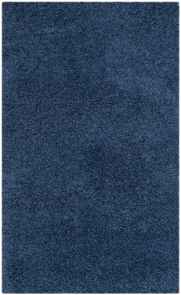 Safavieh Laguna Plush Blue Shag Rug Square — 2" Pile Deep Flokati Texture, Power-Loomed Turkish Durability 4'-0" x 4'-0" SGL303K-4SQ