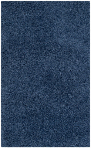 Safavieh Laguna Plush Shag Flokati-Style Rug In Rich Blue — Power-Loomed Polypropylene Blend, Cozy 2" Pile For Living Rooms 4'-0" x 4'-0" SGL303K-4R