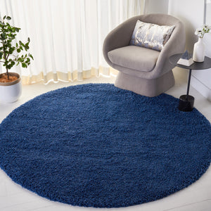 Safavieh Laguna Plush Blue Shag Rug Square — 2" Pile Deep Flokati Texture, Power-Loomed Turkish Durability 4'-0" x 4'-0" SGL303K-4SQ