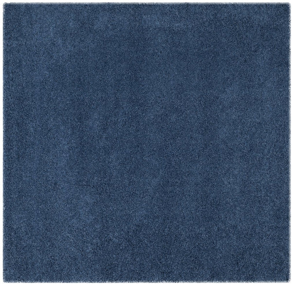 Safavieh Laguna Plush Blue Shag Rug Square — 2" Pile Deep Flokati Texture, Power-Loomed Turkish Durability 4'-0" x 4'-0" SGL303K-4SQ