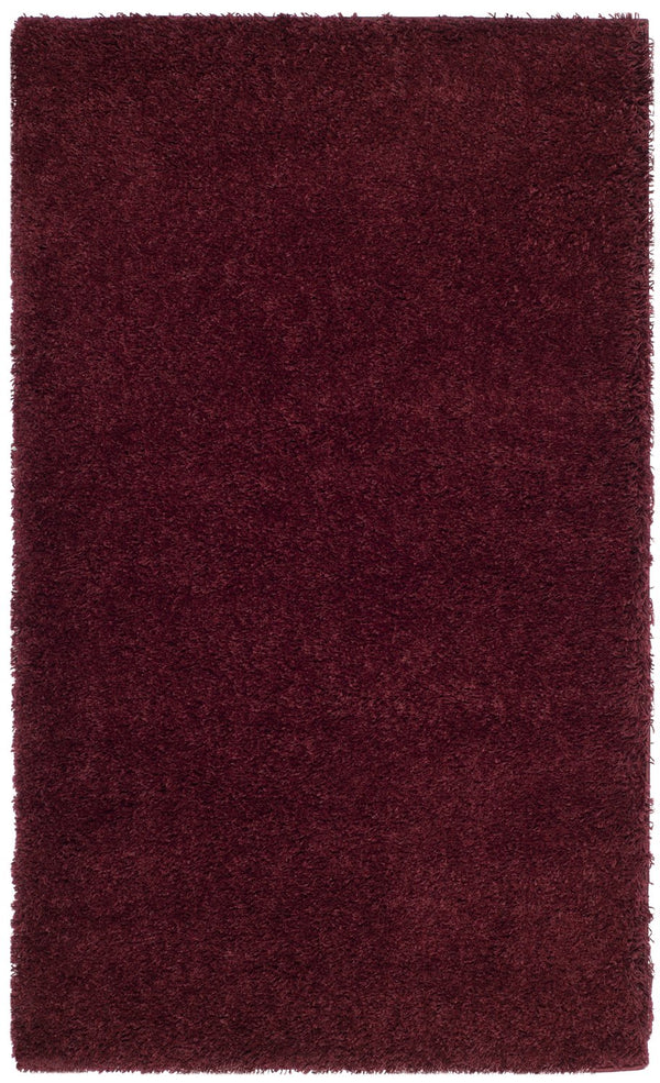 Safavieh Laguna Luxurious Maroon Round Shag Rug With 2" Pile — Plush Flokati-Style Comfort & Durable Weave 5'-3" x 5'-3" SGL303R-5R
