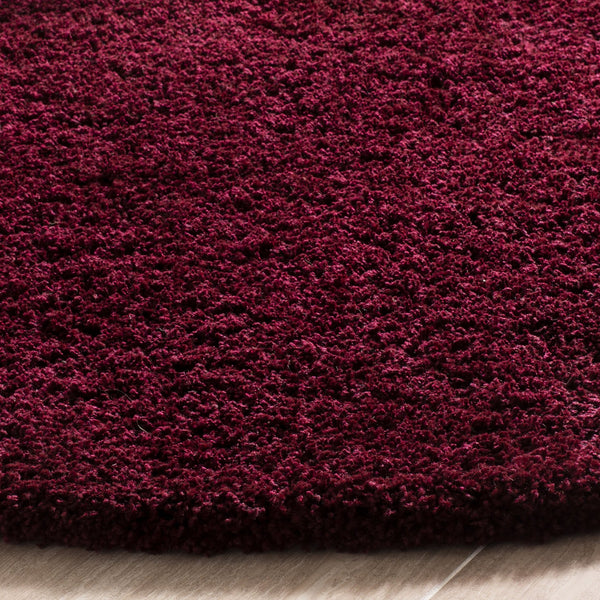 Safavieh Laguna Plush Maroon Shag & Flokati Square Rug — 2" Pile, Power-Loomed Turkish Craft, Stain-Resistant Comfort 5'-3" x 5'-3" SGL303R-5SQ