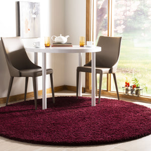 Safavieh Laguna Plush Maroon Shag & Flokati Square Rug — 2" Pile, Power-Loomed Turkish Craft, Stain-Resistant Comfort 5'-3" x 5'-3" SGL303R-5SQ