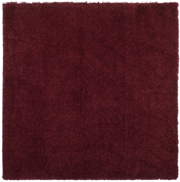 Safavieh Laguna Luxurious Maroon Round Shag Rug With 2" Pile — Plush Flokati-Style Comfort & Durable Weave 5'-3" x 5'-3" SGL303R-5R