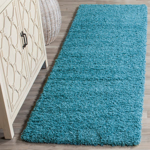 Safavieh Laguna Shag 303 Power Loomed Rug Turquoise 2' x 3'