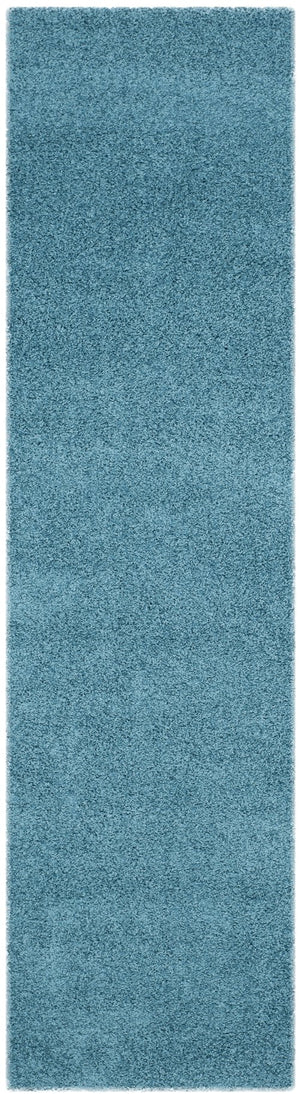 Safavieh Laguna Plush Shag Runner 2X10 Turquoise — Deep 2" Pile, Turkish Power-Loomed, Durable Easy-Care Elegance SGL303T-210