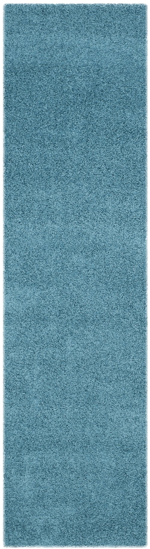 Safavieh Laguna Plush Shag Runner 2X10 Turquoise — Deep 2" Pile, Turkish Power-Loomed, Durable Easy-Care Elegance SGL303T-210