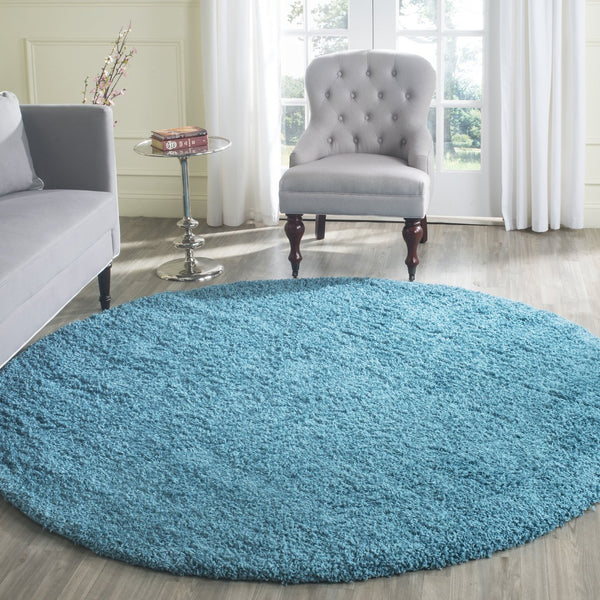 Safavieh Laguna Plush Shag Runner 2X10 Turquoise — Deep 2" Pile, Turkish Power-Loomed, Durable Easy-Care Elegance SGL303T-210