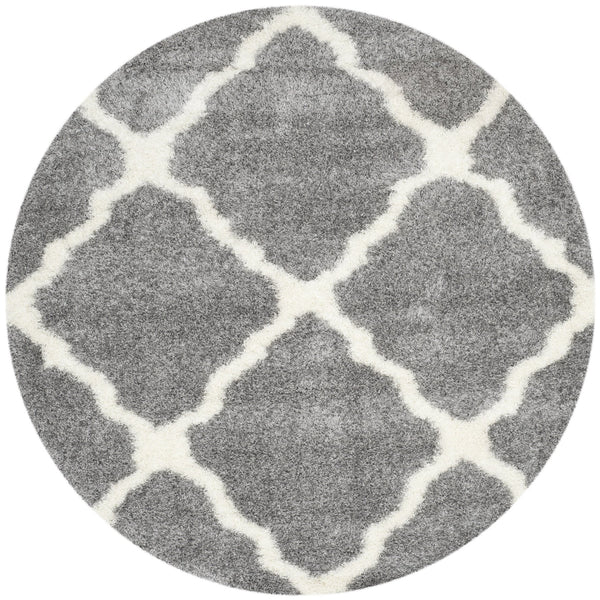 Safavieh Montreal Luxurious Grey Ivory Shag Area Rug 2'3" X 5'0" - Durable, Plush, Timeless Diamond Design Grey ,Ivory 50% Polypropylene + 50% Polyester Sgm866d-25