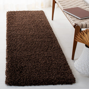 Safavieh Sgn725 Plush Round Shag Rug – Luxurious Flokati-Style Pile, Cozy Neutral Tones For Living Spaces 3'-0" x 3'-0" BROWN SGN725-2727-3R