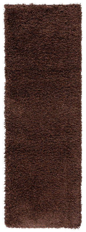 Safavieh Sgn725 Plush Round Shag Rug – Luxurious Flokati-Style Pile, Cozy Neutral Tones For Living Spaces 3'-0" x 3'-0" BROWN SGN725-2727-3R