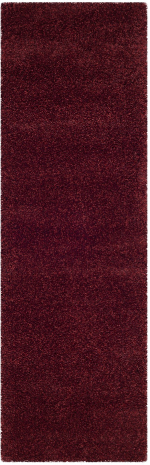 Safavieh Sgn725 Plush Round Shag Rug – Luxurious Flokati-Style Pile, Cozy Neutral Tones For Living Spaces 4'-0" x 4'-0" MAROON SGN725-4242-4R
