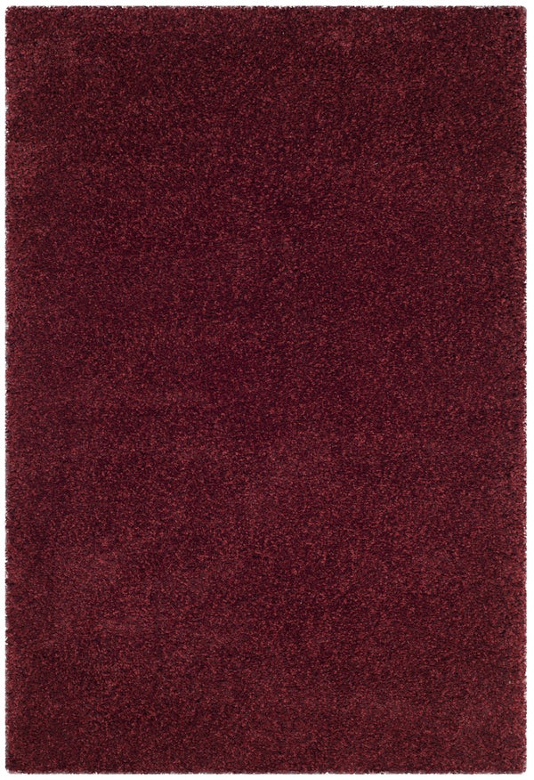 Safavieh Sgn725 Plush Round Shag Rug – Luxurious Flokati-Style Pile, Cozy Neutral Tones For Living Spaces 4'-0" x 4'-0" MAROON SGN725-4242-4R