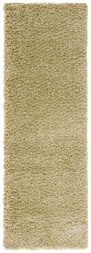 Safavieh Sgn725 Luxurious Beige Shag Runner — Flokati-Inspired Deep Pile, Power-Loomed Turkish Craftsmanship 2'-3" x 9'-0" GREEN SGN725-5252-29