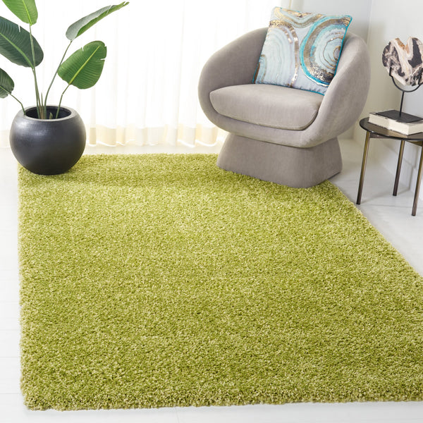 Safavieh Sgn725 Luxurious Beige Shag Runner — Flokati-Inspired Deep Pile, Power-Loomed Turkish Craftsmanship 2'-3" x 9'-0" GREEN SGN725-5252-29