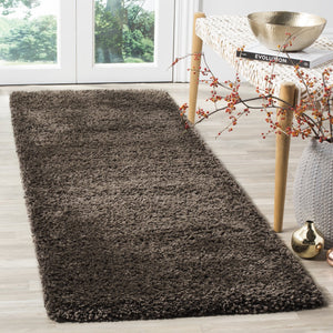 Safavieh Sgn725 Plush Santa Monica Shag Rug — Flokati-Inspired Texture, Durable Power-Loomed Comfort For Home Decor 4'-0" x 4'-0" MUSHROOM SGN725-8181-4SQ