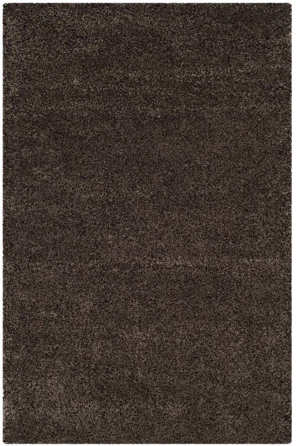 Safavieh Sgn725 Plush Santa Monica Shag Rug — Flokati-Inspired Texture, Durable Power-Loomed Comfort For Home Decor 4'-0" x 4'-0" MUSHROOM SGN725-8181-4SQ